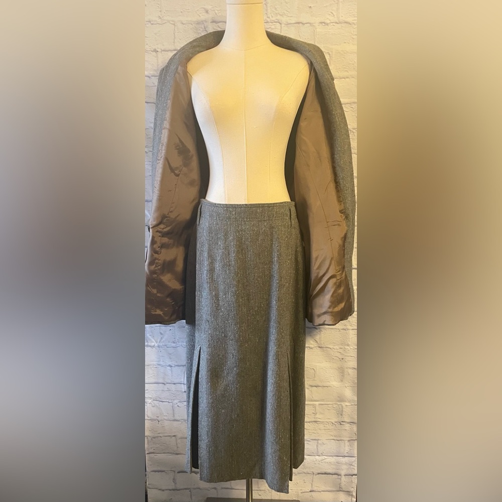 TOGETHER Women’s 2 PC Suit Gray Speckled Wool Blend Tweed  Size 14 - Picture 9 of 16